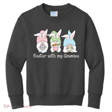 Easter With My Gnomies Cute Spring Kids Sweatshirt