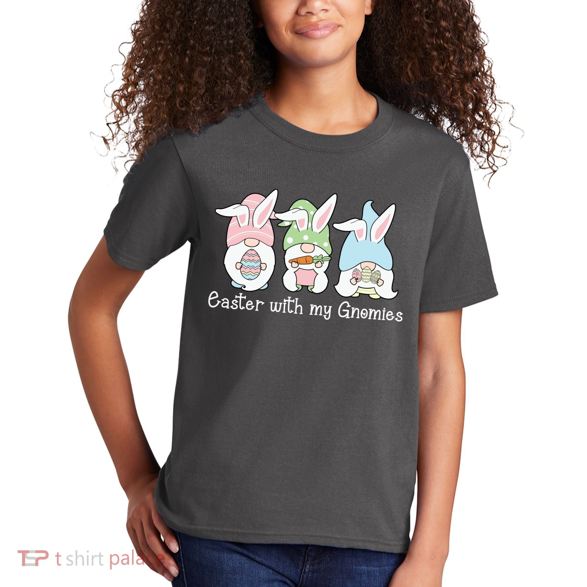 Easter With My Gnomies Cute Spring Kids T-Shirt