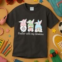 Easter With My Gnomies Cute Spring Kids T-Shirt thumb 3