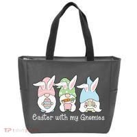 Easter With My Gnomies Cute Spring Tote Bag thumb 0