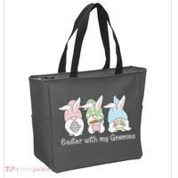 Easter With My Gnomies Cute Spring Tote Bag thumb 2