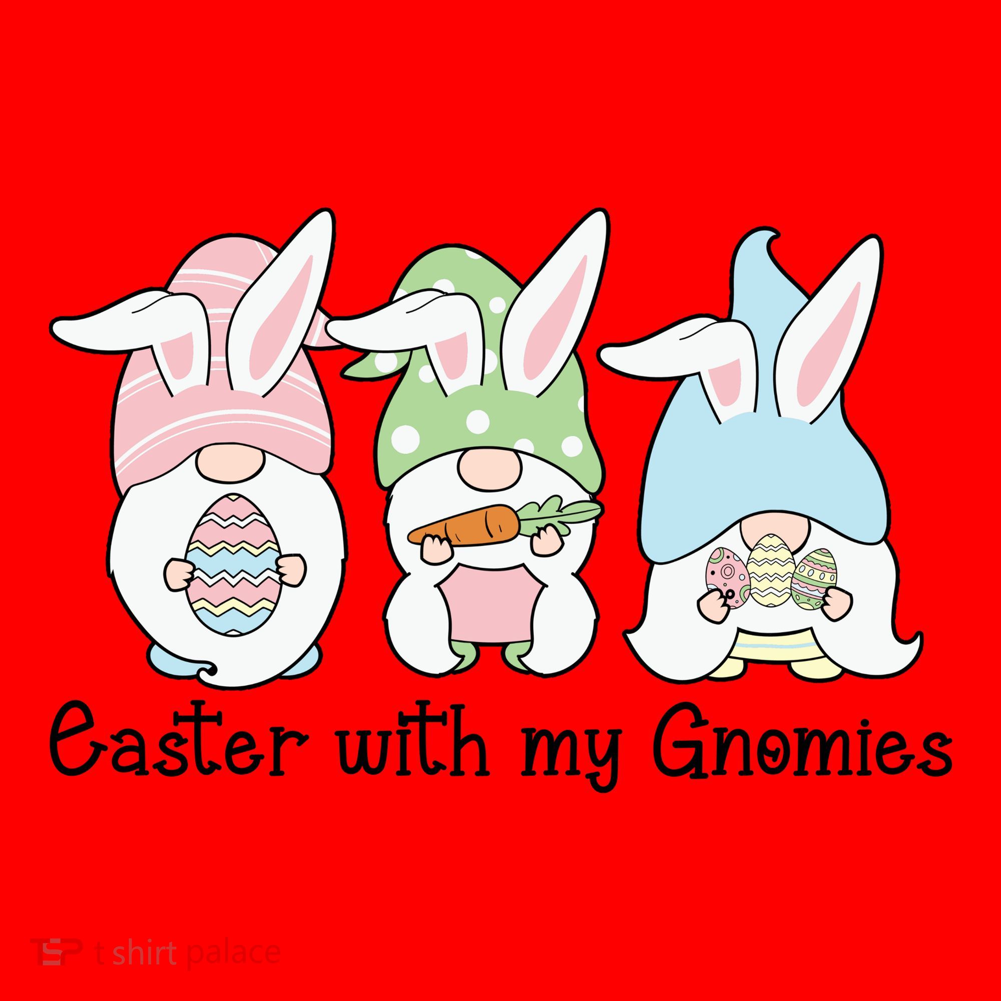 Easter With My Gnomies Cute Spring Santa Hat