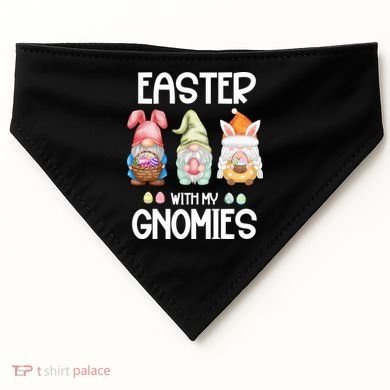 Easter With My Gnomies Egg Hunt Matching USA-Made Doggie Bandana