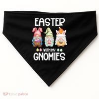 Easter With My Gnomies Egg Hunt Matching USA-Made Doggie Bandana thumb 0