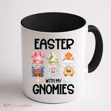 Easter With My Gnomies Egg Hunt Matching Coffee Mug back