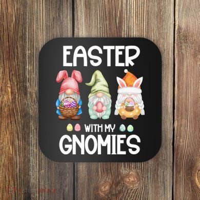 Easter With My Gnomies Egg Hunt Matching Coaster