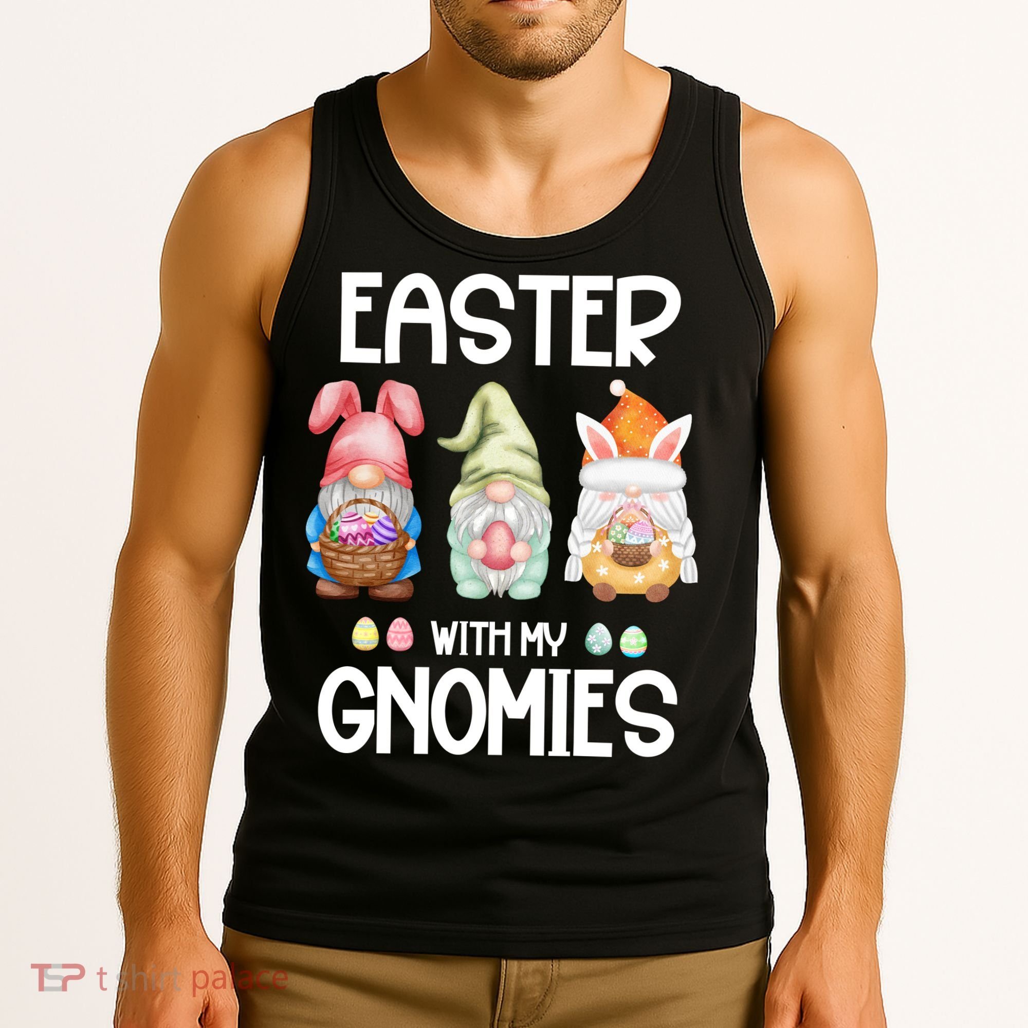Easter With My Gnomies Egg Hunt Matching Tank Top