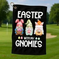 Easter With My Gnomies Egg Hunt Matching Golf Towel thumb 1
