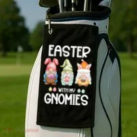 Easter With My Gnomies Egg Hunt Matching Golf Towel thumb 2