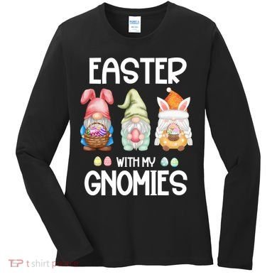 Easter With My Gnomies Egg Hunt Matching Women's Long Sleeve Shirt