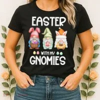 Easter With My Gnomies Egg Hunt Matching Women's T-Shirt thumb 2