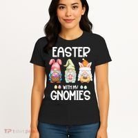 Easter With My Gnomies Egg Hunt Matching Women's T-Shirt thumb 4