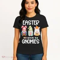 Easter With My Gnomies Egg Hunt Matching Women's T-Shirt thumb 4