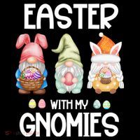 Easter With My Gnomies Egg Hunt Matching Women's T-Shirt thumb 6