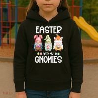 Easter With My Gnomies Egg Hunt Matching Kids Hoodie thumb 3