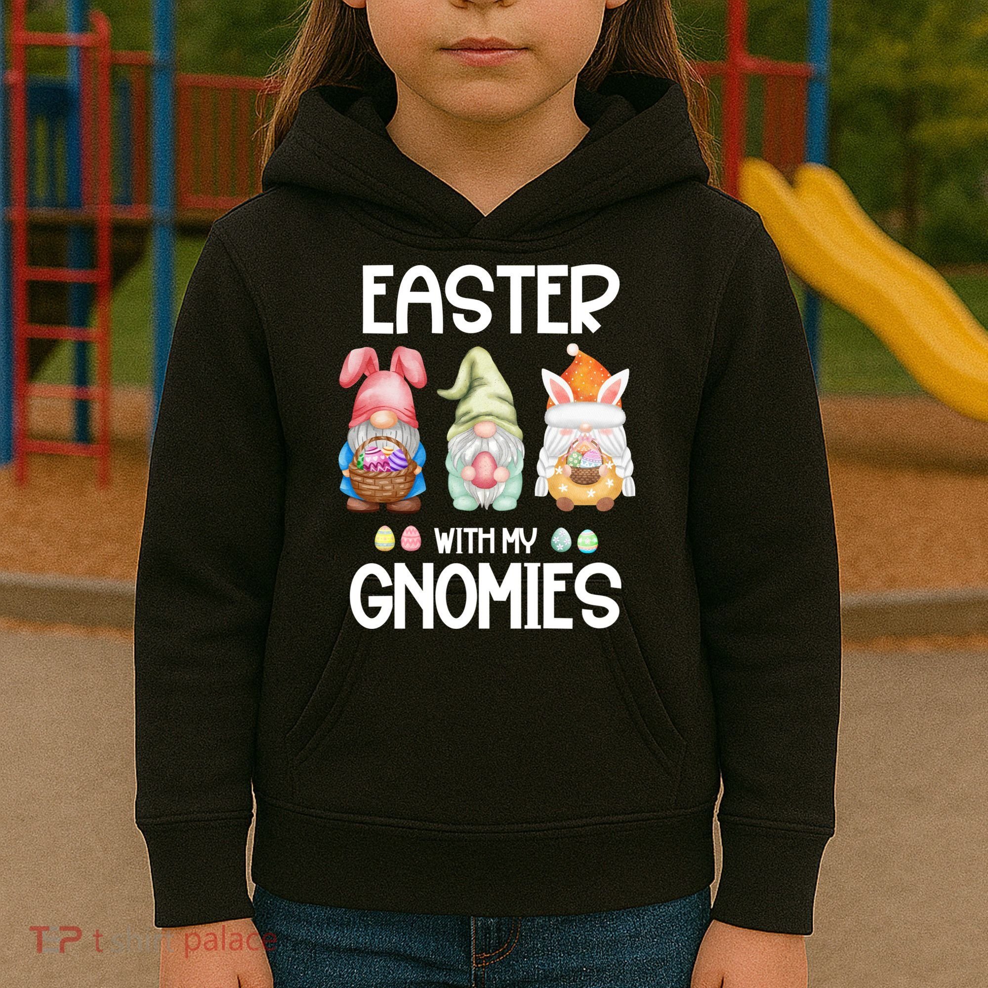 Easter With My Gnomies Egg Hunt Matching Kids Hoodie