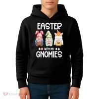 Easter With My Gnomies Egg Hunt Matching Kids Hoodie thumb 4