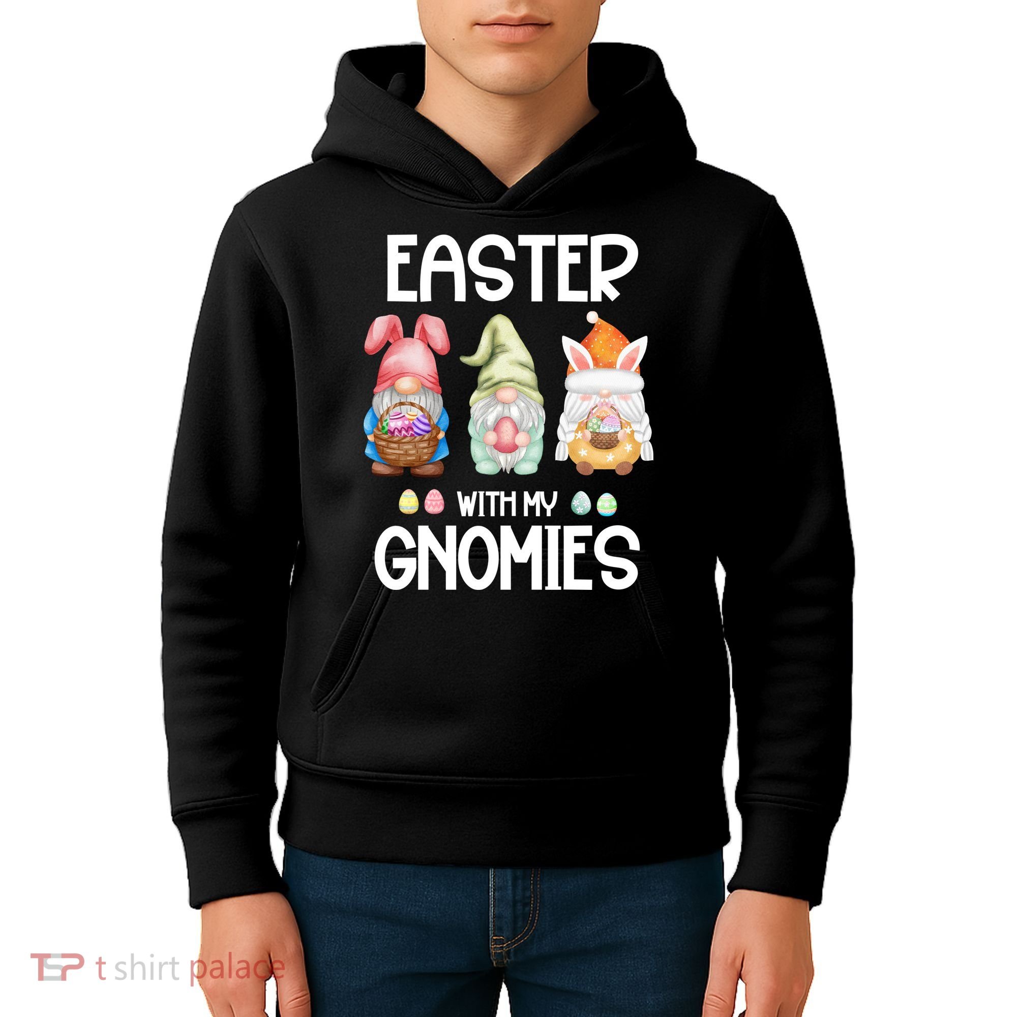 Easter With My Gnomies Egg Hunt Matching Kids Hoodie