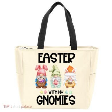 Easter With My Gnomies Egg Hunt Matching Tote Bag