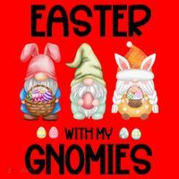 Easter With My Gnomies Egg Hunt Matching Santa Hat thumb 1
