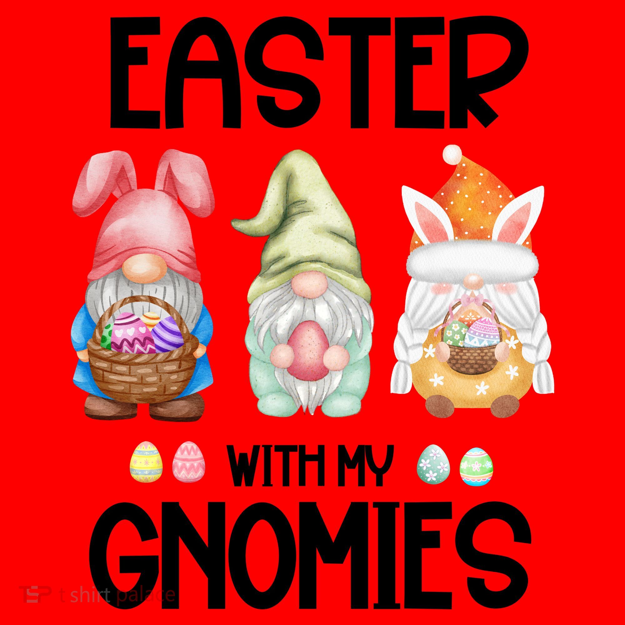 Easter With My Gnomies Egg Hunt Matching Santa Hat