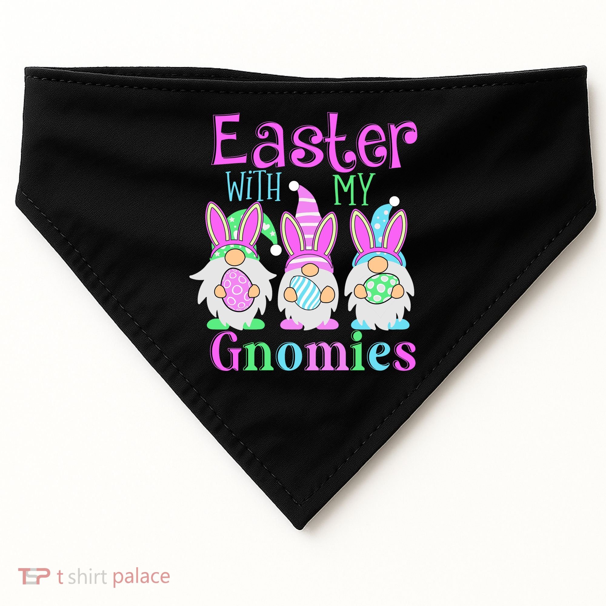 Easter With My Gnomies USA-Made Doggie Bandana