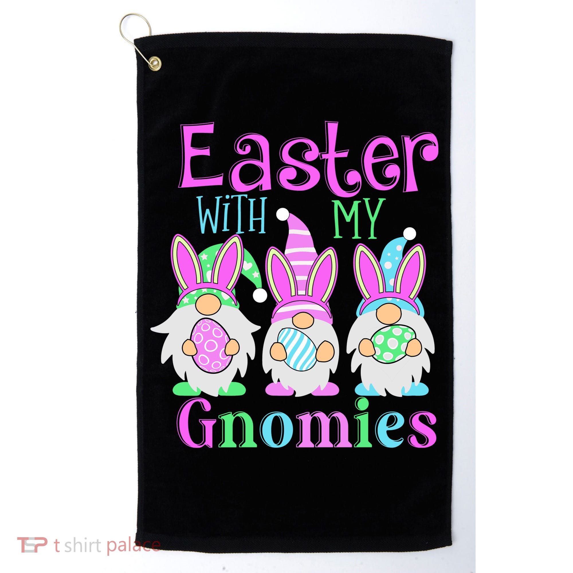 Easter With My Gnomies Golf Towel