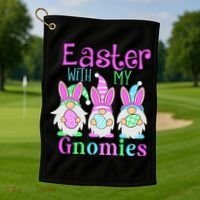 Easter With My Gnomies Golf Towel thumb 1