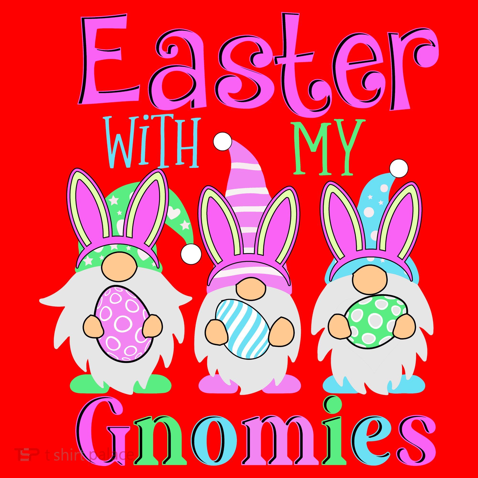 Easter With My Gnomies Santa Hat