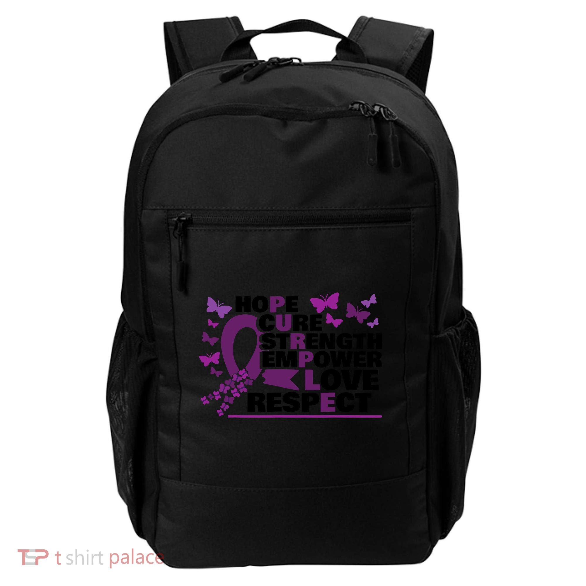 Epilepsy Warrior Purple Ribbon Butterfly Backpack