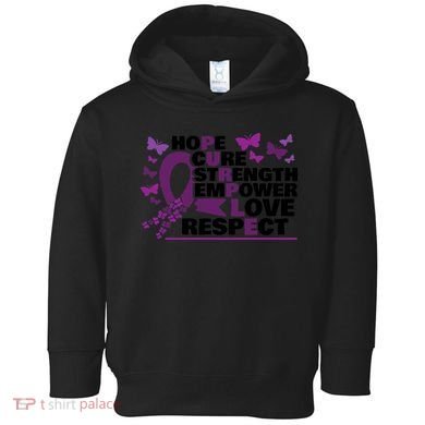 Epilepsy Warrior Purple Ribbon Butterfly Toddler Hoodie