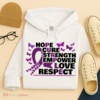 Epilepsy Warrior Purple Ribbon Butterfly Hoodie thumb 4