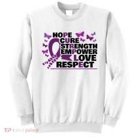 Epilepsy Warrior Purple Ribbon Butterfly Sweatshirt thumb 0