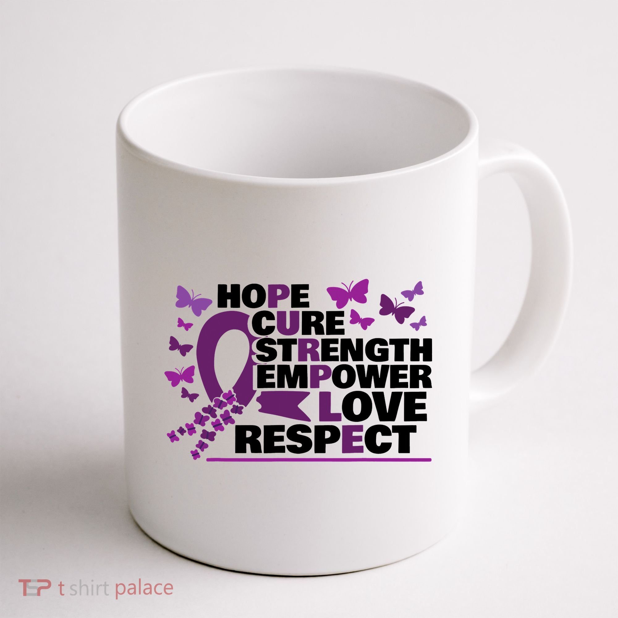 Epilepsy Warrior Purple Ribbon Butterfly Coffee Mug
