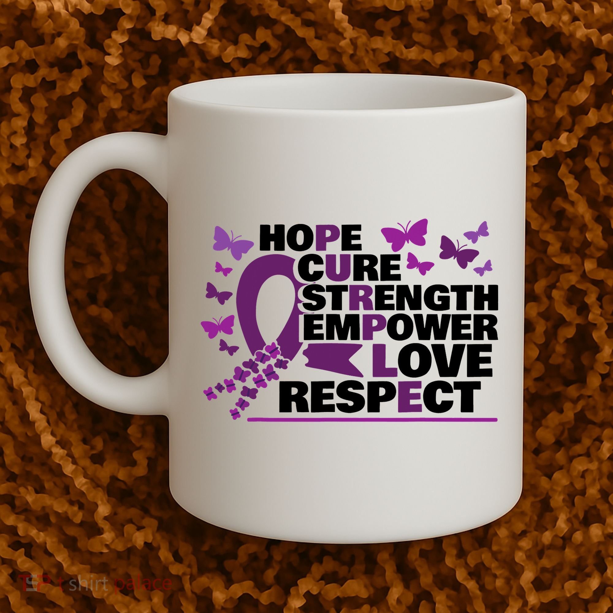 Epilepsy Warrior Purple Ribbon Butterfly Coffee Mug