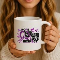 Epilepsy Warrior Purple Ribbon Butterfly Coffee Mug thumb 3
