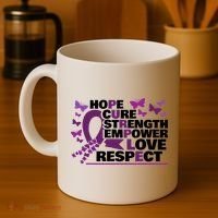 Epilepsy Warrior Purple Ribbon Butterfly Coffee Mug thumb 4