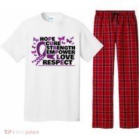 Epilepsy Warrior Purple Ribbon Butterfly Pajama Set thumb 0