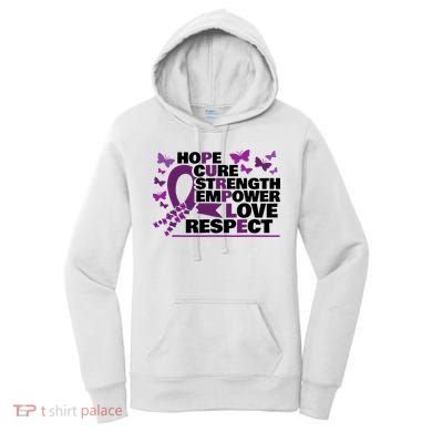 Epilepsy Warrior Purple Ribbon Butterfly Women's Hoodie