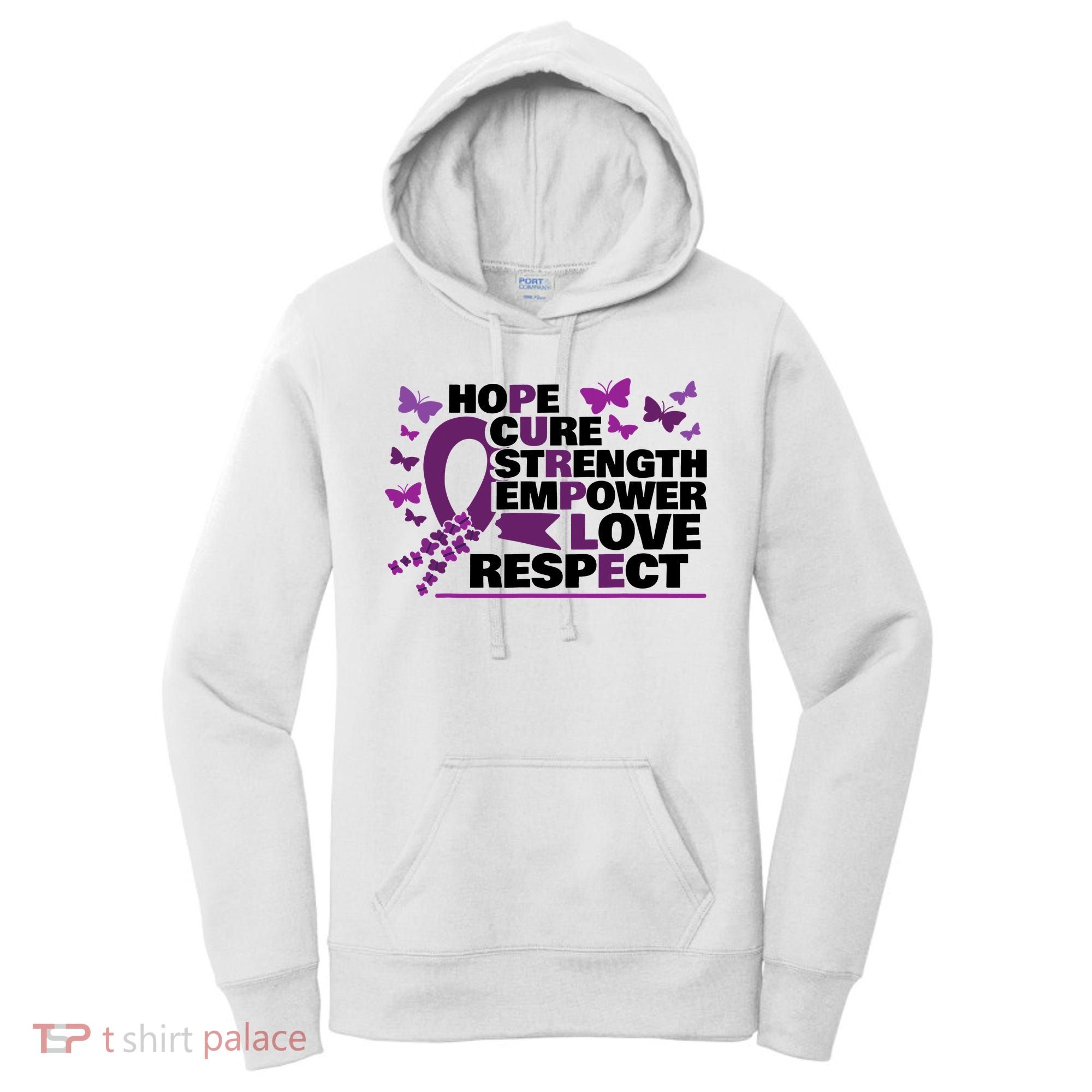 Epilepsy Warrior Purple Ribbon Butterfly Women's Hoodie