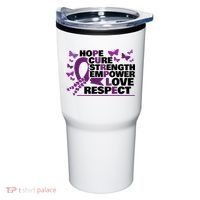 Epilepsy Warrior Purple Ribbon Butterfly Tumbler thumb 0