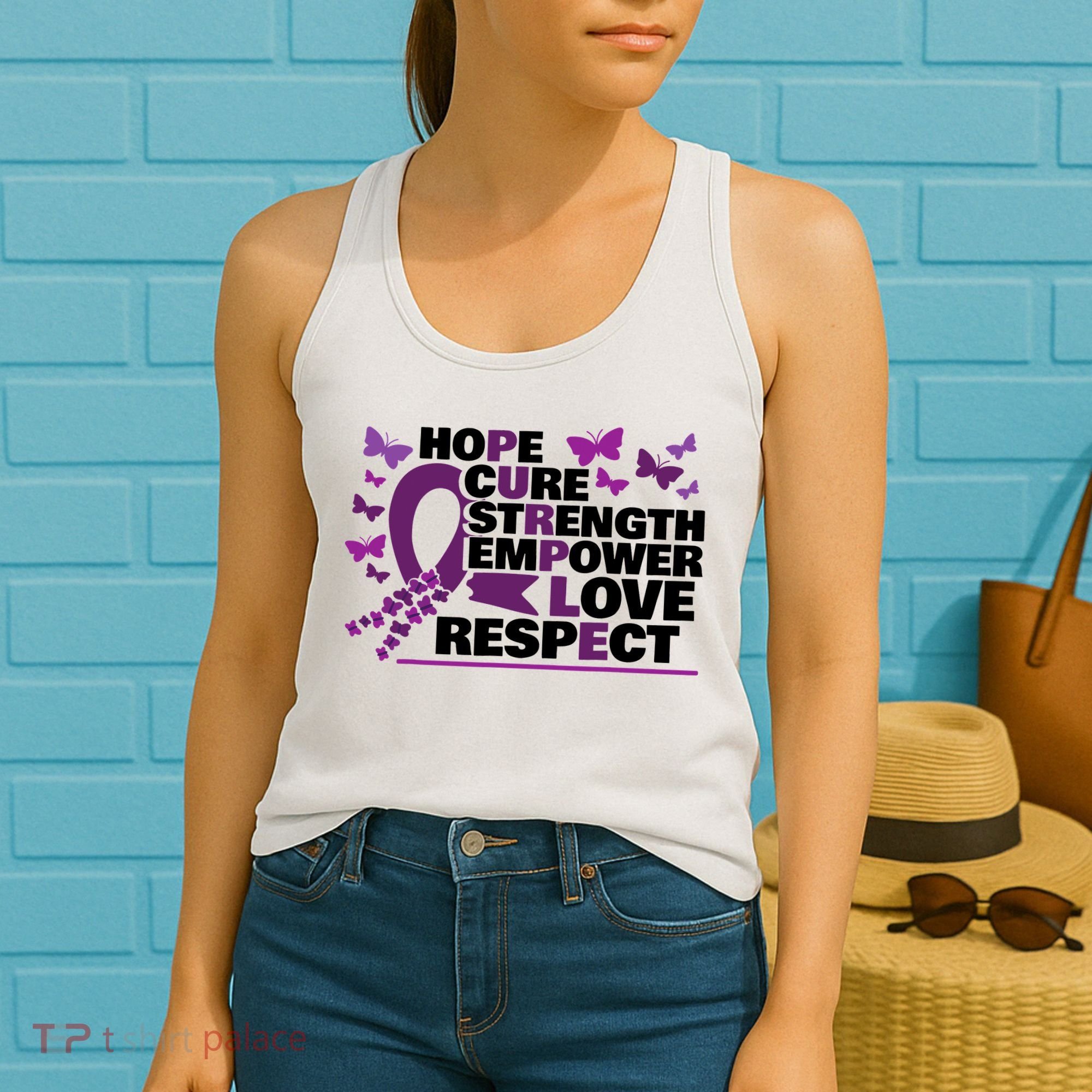 Epilepsy Warrior Purple Ribbon Butterfly Women's Tank Top