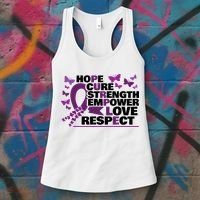 Epilepsy Warrior Purple Ribbon Butterfly Women's Tank Top thumb 3