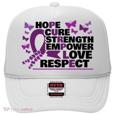 Epilepsy Warrior Purple Ribbon Butterfly Hat