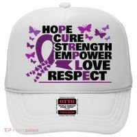 Epilepsy Warrior Purple Ribbon Butterfly Hat thumb 0