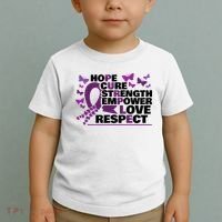 Epilepsy Warrior Purple Ribbon Butterfly Toddler T-Shirt thumb 2