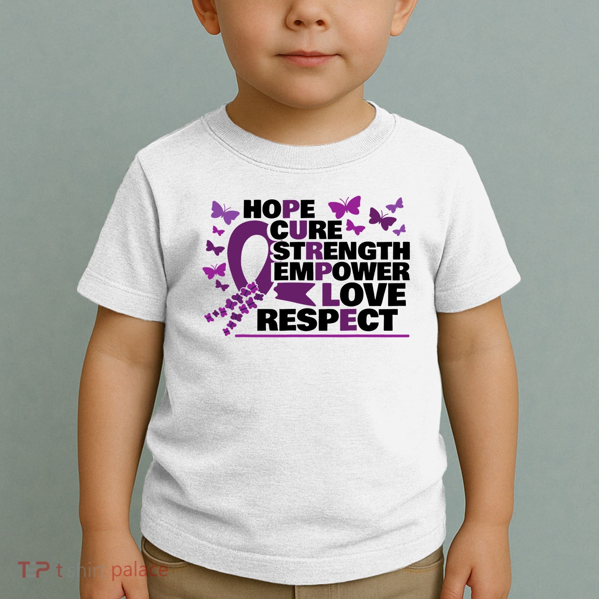 Epilepsy Warrior Purple Ribbon Butterfly Toddler T-Shirt