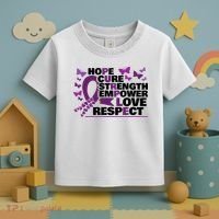 Epilepsy Warrior Purple Ribbon Butterfly Toddler T-Shirt thumb 3