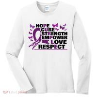 Epilepsy Warrior Purple Ribbon Butterfly Women's Long Sleeve Shirt thumb 0