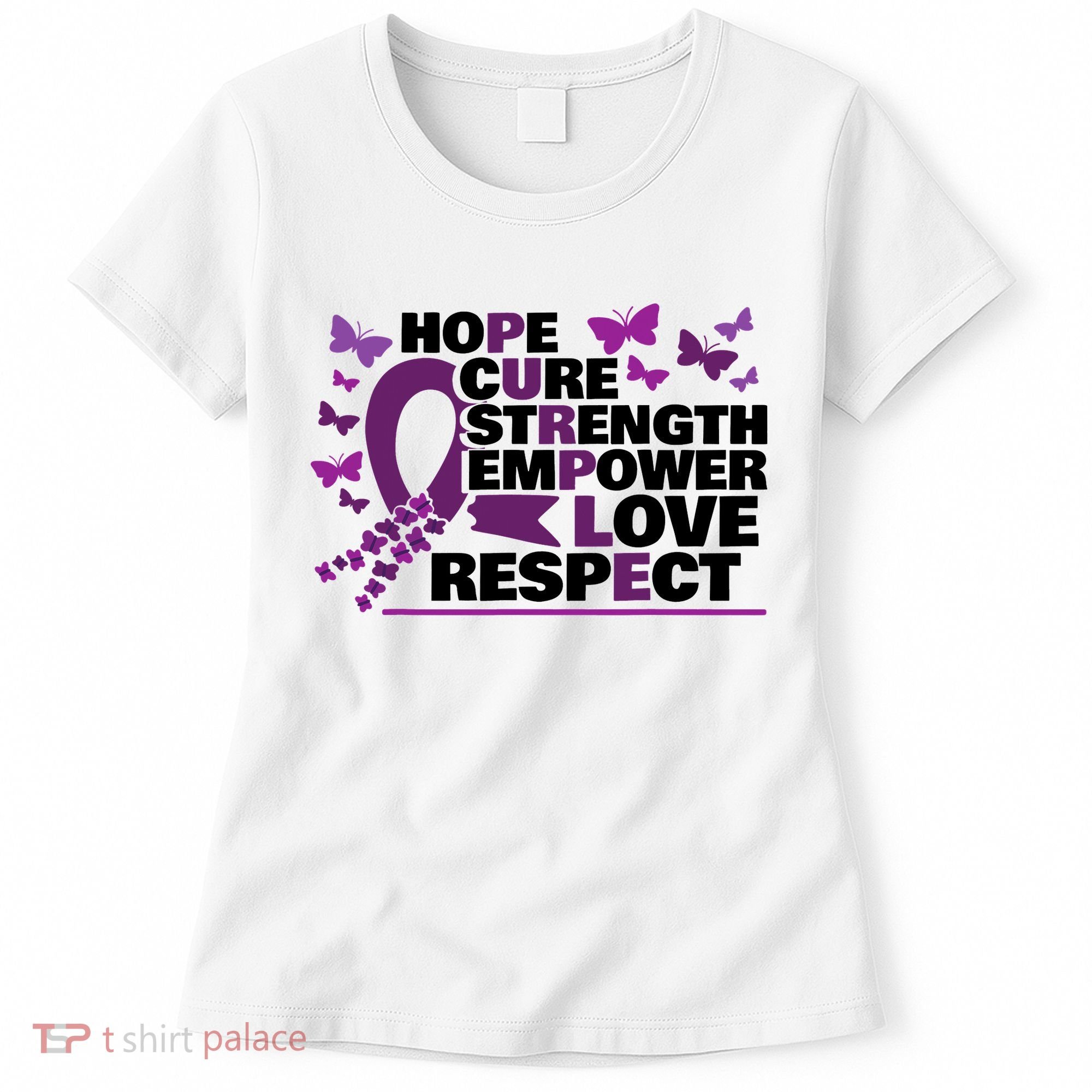 Epilepsy Warrior Purple Ribbon Butterfly Women's T-Shirt